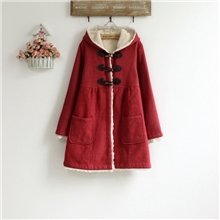外贸日单牛角扣加厚植绒毛棉衣棉服外套批发2013秋冬季女装新款