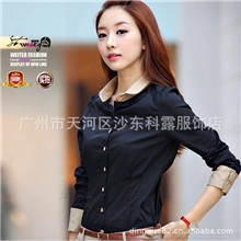 2013春秋季新款女士韩版衬衣OL通勤修身女款翻领长袖衬衫