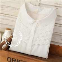 四层风景新款刺绣花边衬衫森林系森女风长袖衬衫批发cu1953