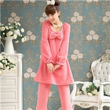 2013新款秋冬两件套长袖女士睡衣甜美可爱珊瑚绒套装睡衣批发