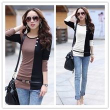 2013秋装新款中长款女式长袖T恤打底衫女士上衣大码女装打底衫潮