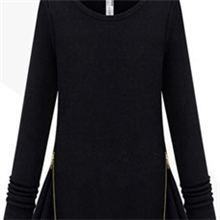 2013秋装新款女装长袖连衣裙侧拉链修身显瘦A字连衣裙一件代发