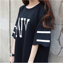 2013新款女装韩版街头嬉皮原宿街头范儿NY字母蝙蝠袖宽松T恤008