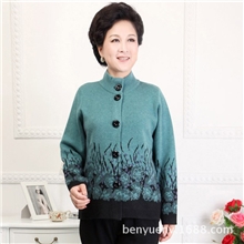 2013新款中老年女装秋冬款妈妈装针织衫大码女式中老年羊毛衫