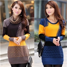 针织衫2013秋冬新款韩版女装高领中长款打底衫外套毛衣批发