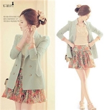 2013秋季女式耸肩OL小西装修身韩版修身显瘦外套中长款西服外套