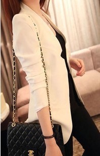 2013秋季新款小西装中长款长袖修身西服耸肩外套厂家直销批发代发