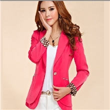 秋装新款韩版糖果色波点袖收腰修身小西装外套西服外贸批发代发