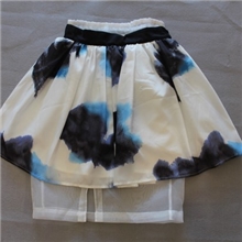 欧美高端品质外贸女装原单尾货批发代理丝质印花半裙