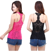 莎米姿1715厂家批发后背镂空女士吊带打底衫纯棉工字背心