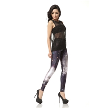 外贸出口欧美高端星空数码印花打底裤铅笔裤小脚裤子DK016