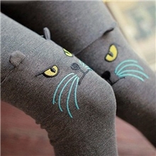 2013秋装新款韩版时尚小猫刺绣九分裤大码显瘦打底裤义乌厂家直供