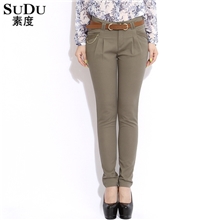 素度秋季新款女裤时尚热销大码铅笔裤休闲裤韩版女裤批发A205