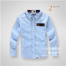 2013秋款童装原单品牌童装男童儿童潮牌翻领长袖衬衫童衬衫批发