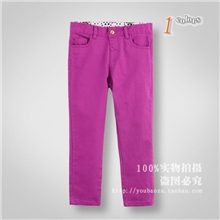 2013秋款女童儿童品牌原单童装糖果色牛仔铅笔裤长直筒裤童裤批发