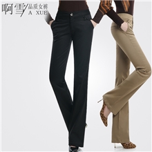 厂家批发2013秋冬新款休闲微喇裤直喇中腰长裤女裤