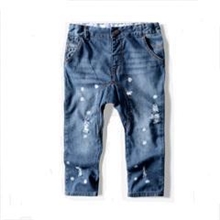 Z家2013秋季新款外贸童裤长裤男童水洗做破牛仔裤特价批发