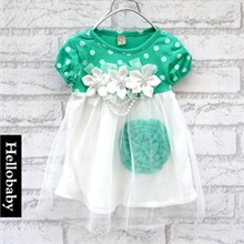 韩版童裙童装厂家批发小童短袖唯美花朵连衣裙女童裙子批发