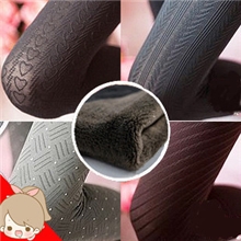 爆款提花加绒加厚打底裤麻花爱心斜纹竖纹双层不倒绒打底裤批发