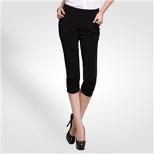 汝兄服饰春夏装新款七分休闲裤女式修身小脚显瘦英伦7分哈伦裤
