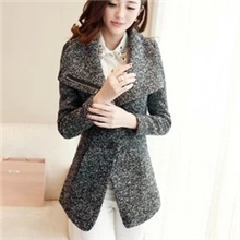 2013冬装女装新款韩版时尚修身百搭大码毛呢短外套小外套JR1001