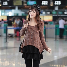 厂家直供2013新款秋季时尚宽松大码长袖毛衣女式针织上衣JR579