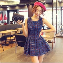 2013热销韩版秋冬新款毛呢连衣裙公主裙背心裙