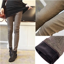 2013秋冬加绒加厚打底裤新款靴裤显瘦小格子裤小脚裤铅笔长裤