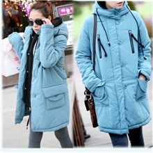 2013秋冬女装新款韩版热卖爆款加厚中长款大衣棉衣棉服外套批发