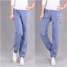 2013秋冬抓绒款韩版运动休闲女式长裤小脚裤哈女卫裤大码休闲女裤