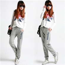 （240克面料）休闲长裤运动裤女宽松大码卫裤学生运动裤纯棉