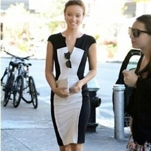 批发零售欧美大牌女装外贸服饰时尚性感连衣裙OL职业拼接中短裙