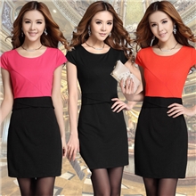 热销款式2013秋装新款职业装连衣裙女装无袖打底显瘦连身裙8035