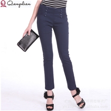 【店庆价】女裤批发休闲时尚版OL通配款小直筒裤8296