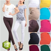 【爆款】韩版女装|品牌女装|彩色小脚裤女式休闲裤|彩色铅笔裤