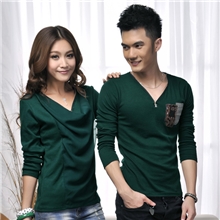 爆款情侣装韩版秋装长袖T恤批发网店免费代理一件代发Q3301
