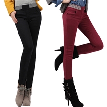 新款修身加绒裤批发冬季加厚韩国打底裤女保暖裤批发小脚铅笔裤