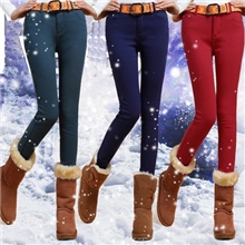 2013新款糖果彩色加绒加厚牛仔裤女铅笔裤小脚裤靴裤批发一件代发