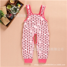 厂家直销帅鹿2013时尚潮流534夕红卡哇伊南极棉背带裤火爆上市