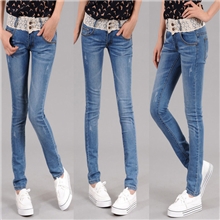 2013秋装新款显瘦修身时尚百搭磨破牛仔裤女小脚裤铅笔裤批发