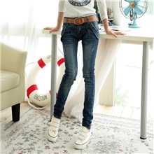 厂家直销淘宝爆款牛仔裤新潮铅笔裤小脚裤靴裤女士休闲长裤9813
