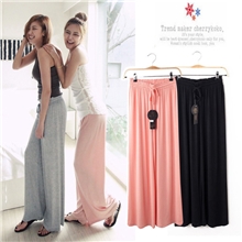 女装一件代发松紧裤腰棉质舒适休闲百搭高腰修身女式长裤阔腿裤