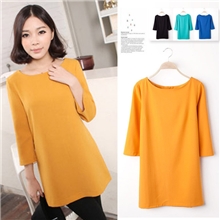 【服装一件代发|网络免费代理】休闲七分袖经典修身百搭连衣裙