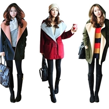 批发服装孕妇装个性款宽松百褶收腰大翻领长袖风衣外套一件代发