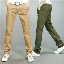 批发男士休闲裤男式休闲男裤子男装韩版修身直筒湖蓝色长裤