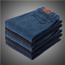 男装磨毛男裤秋款男士修身麻棉休闲裤时尚休闲黑蓝抓绒裤子X13