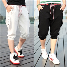 2013夏季新款男式七分短裤韩版时尚休闲七分裤白色七分运动裤男
