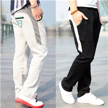 休闲运动裤男裤批发韩版休闲运动直筒裤男式运动裤纯棉长筒裤子