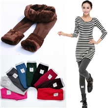 新款韩版小猫打底裤加绒加厚糖果色九分高弹义乌保暖女裤厂家直销