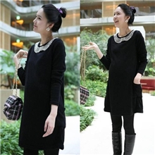 2013秋冬新品孕妇装时尚韩版手工串珠宽松孕妇针织毛衣外套